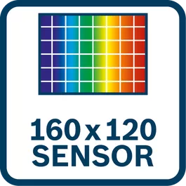 Infrared sensor: 160 x 120 pixels