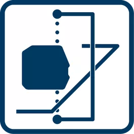 Laser Configuration: 1 Horizontal, 1 Vertical Line, and 2 Vertical Points to align, level, and plumb.