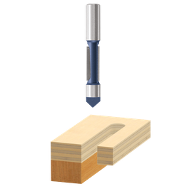 Two Flutes Pilot Panel Bits with Drill-Through Point