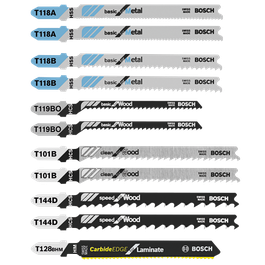 Sets de lames de scie sauteuse à accroche en T