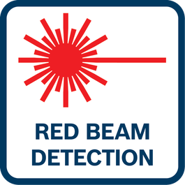 Detects red laser beams.