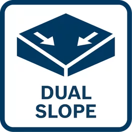 Dual slope for creating inclined surfaces in two axes.