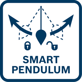 Self-levels, indicates out of level condition by blinking and locks when switched off for secure transport.