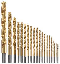 Titanium Nitride-Coated Drill Bit Sets