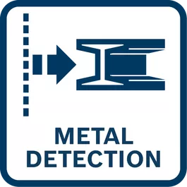 Detects metal.