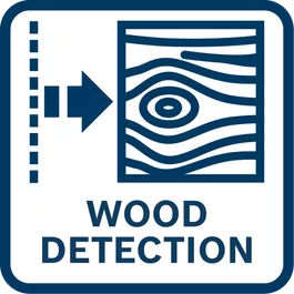 Detects wood.