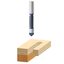 Two Flutes Pilot Panel Bits with Drill-Through Point