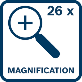 26x magnification lens