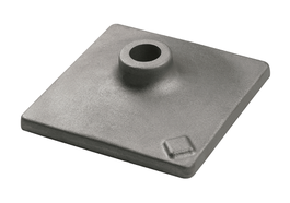 Placa compactadora de acero de 1-1/8" para martillo hexagonal