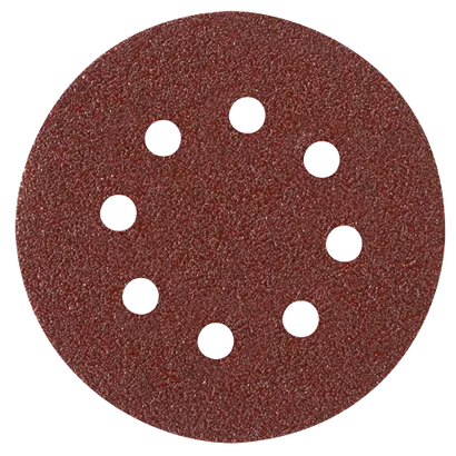 25 pieces 40 Grit 5 In. 8 Hole Hook-And-Loop Sanding Discs