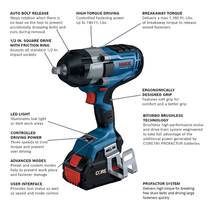 GDS18V-740CB14 Cordless Impact Wrenches