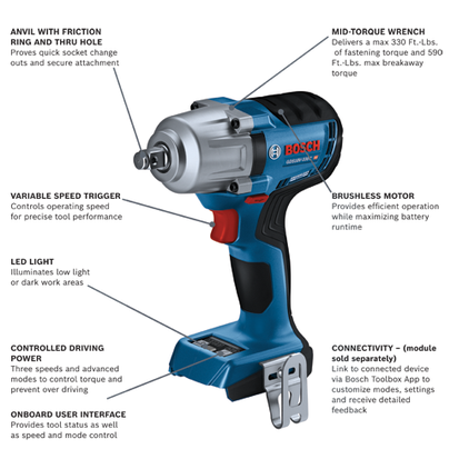 GDS18V-330CN Cordless Impact Wrenches