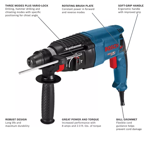 Bosch hammer drill online reverse