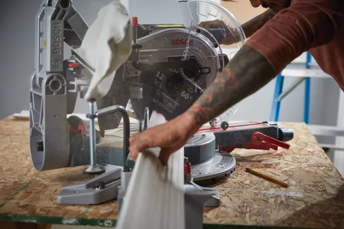 Bosch Profactor 7-1/4-in 18-volt Sliding Compound Cordless Miter Saw in the  Miter Saws department at
