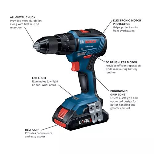 GSB18V 490B12 18V Hammer Drill Drivers