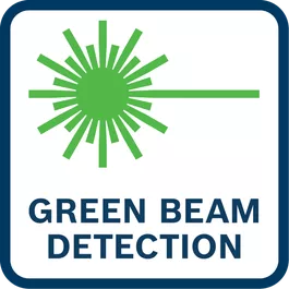 Detects green laser beams.