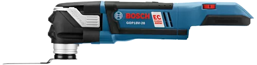 Multiherramienta BOSCH GOP 18V-28 Click y listo con 2 bat. 5 Ah + acc. +  L-BOXX (06018B6003) - MRM Maquinaría