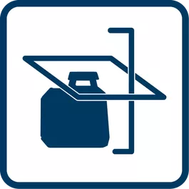 Laser Configuration: 1 Vertical Line and 1 Horizontal Plane for leveling and aligning.