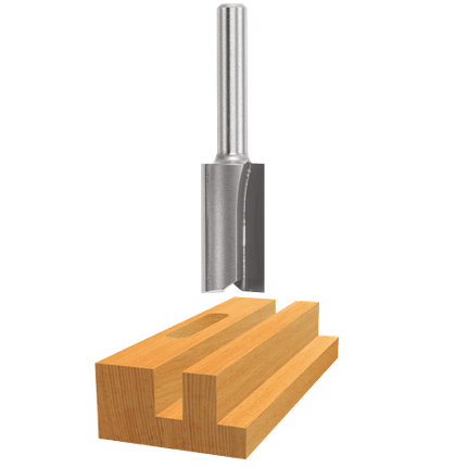 Carbide-Tipped Double-Flute Straight Bits - Bosch Professional