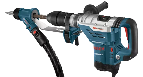 SDS-max® / Spline Chiseling Dust Collection Attachment_HDC300_attached_11264EVS