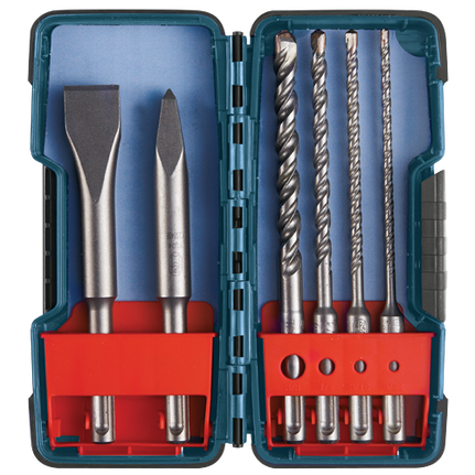 Makita SDS-Plus - Juego completo de brocas para martillos rotativos SDS+, 7  piezas, perforación profunda HD en hormigón y mampostería : Herramientas y  Mejoras del Hogar 